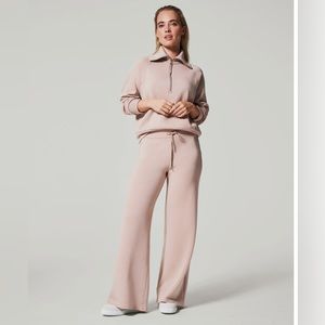 Spanx AirEssentials Wide Leg Pants Lunar Beige Women’s Size Small